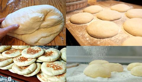 سر طريقة عمل الخبز البلدي بدون فرن في المنزل